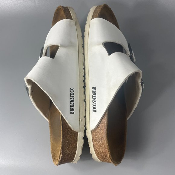Birkenstock White Leather Arizona Birko-Flor, Size 40 main image 11